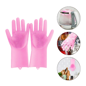 Silicone Dishwashing Gloves – Multipurpose Cleaning & Pet Grooming - Image 2