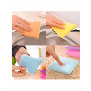 Scratch-Proof Kitchen Scrubber Pads – Multi-Color Foam Sponge (Pack of 12) - Image 2